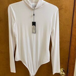 Gianni Bini White Bodysuit. Size Medium. NWT